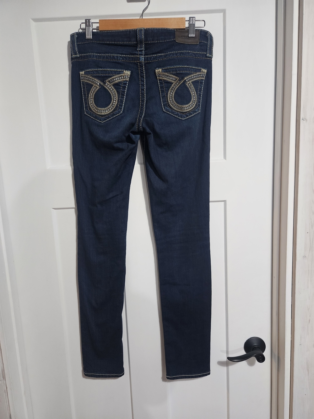 Big Star Dark Blue Skinny Jeans with Embroidered Back Pockets
